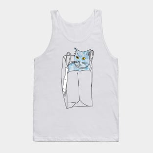 This kitty is blue, but she sure isn't sad Tank Top